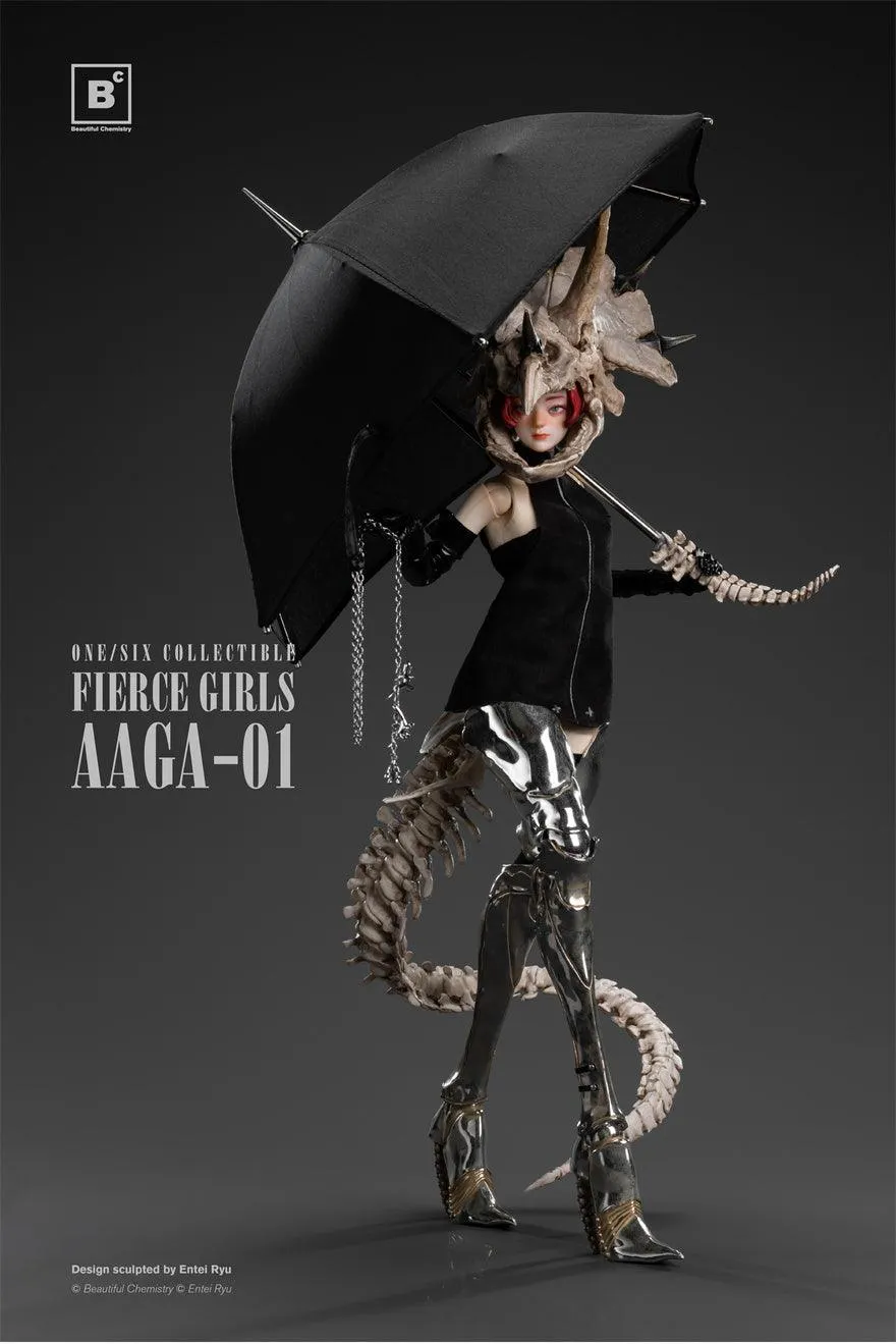 1:6 Bone Girl Fierce Girls Triceratops Action Figure