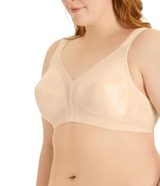 3 x Playtex Womens 18 Hour Comfort Strap Natural Beige Wirefree Bra