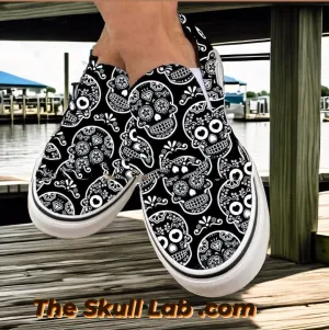 Always Halloween Skull Printed Canvas Design Shoes