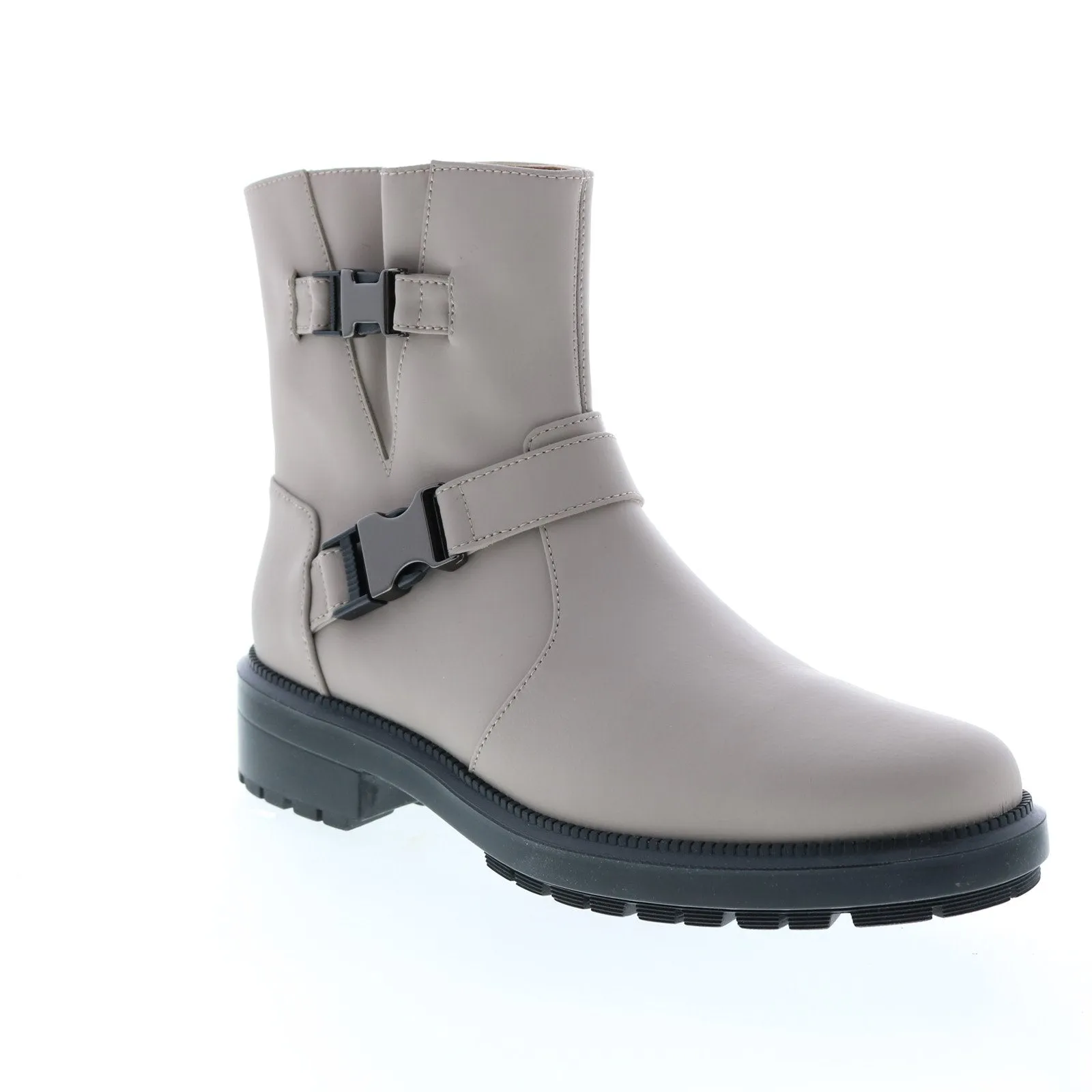 Aquatalia Lillie Matte Leather 34L3749-TPE Womens Gray Leather Zipper Casual Dress Boots