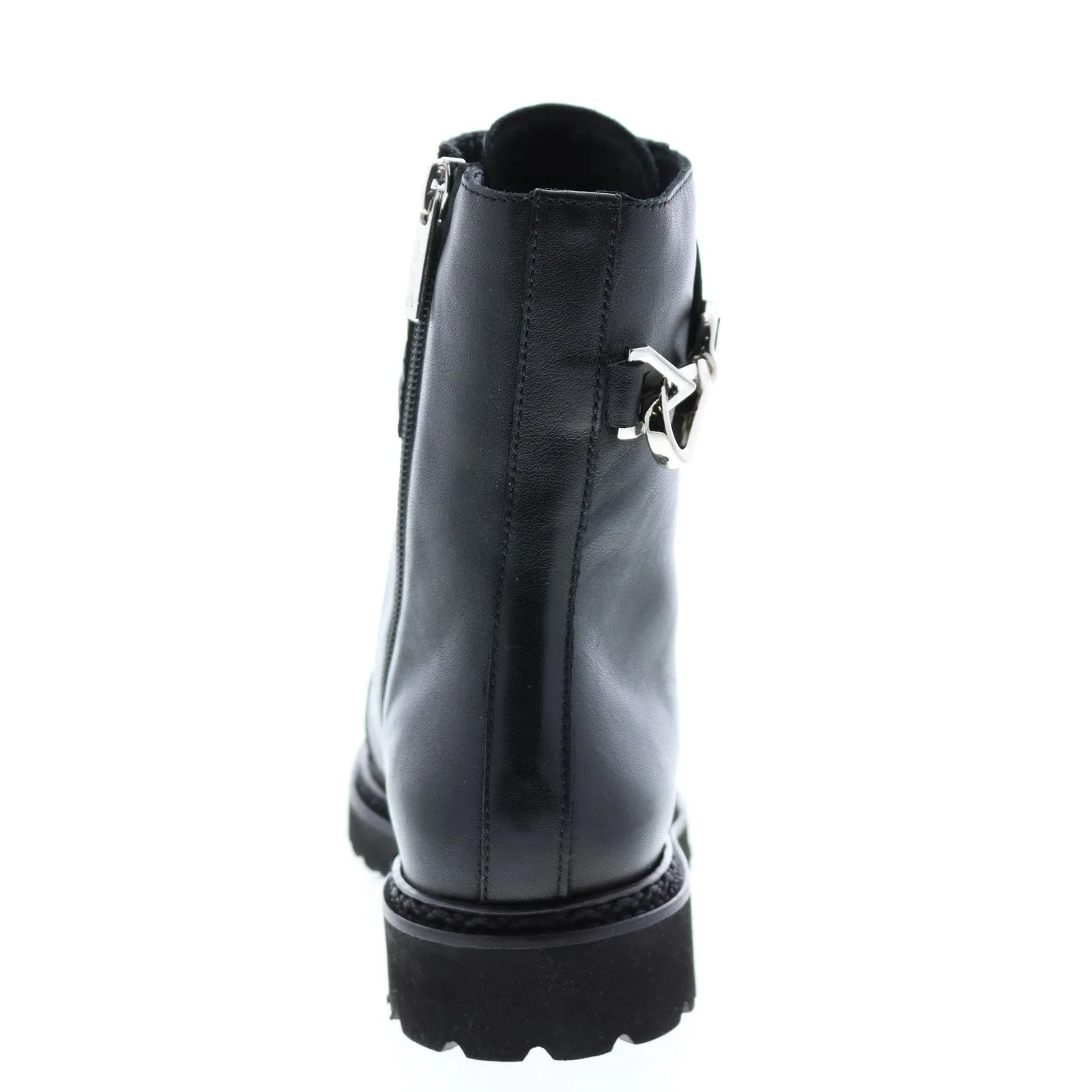 Aquatalia Mariela Calf 34L3754-BLK Womens Black Leather Zipper Casual Dress Boots