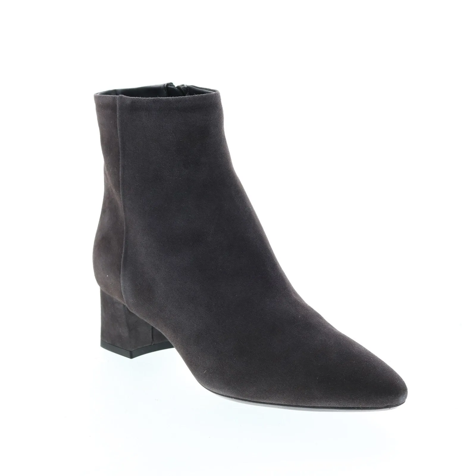 Aquatalia Perlina Dress Suede 34L2771-ANT Womens Gray Suede Zipper Ankle & Booties Boots