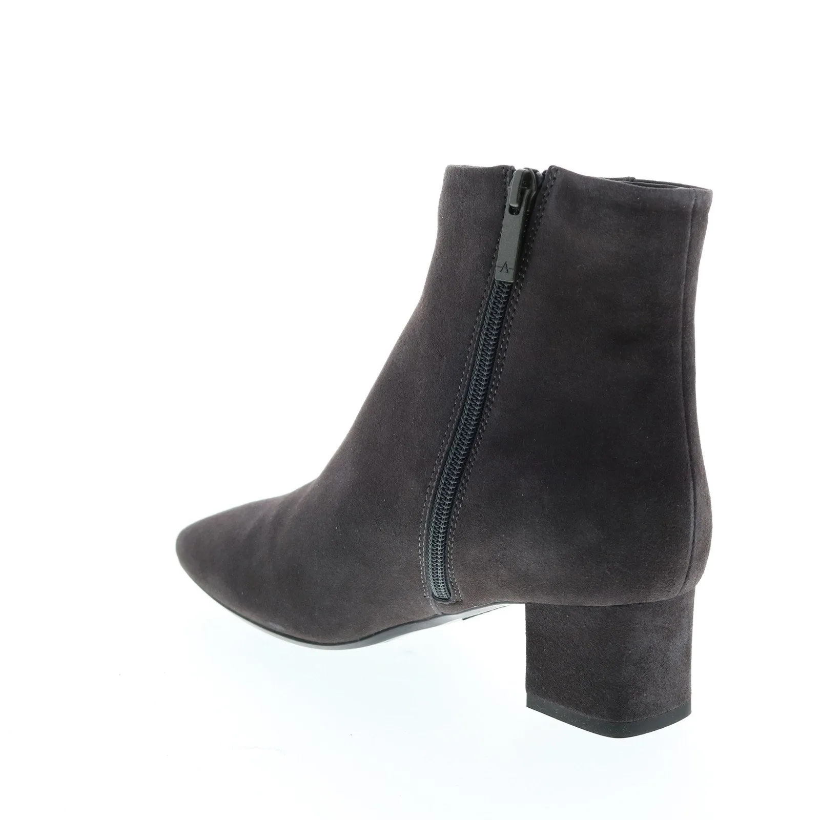 Aquatalia Perlina Dress Suede 34L2771-ANT Womens Gray Suede Zipper Ankle & Booties Boots