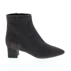 Aquatalia Perlina Dress Suede 34L2771-ANT Womens Gray Suede Zipper Ankle & Booties Boots