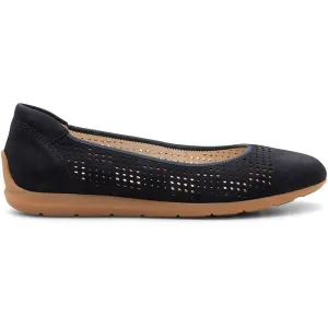 Ara Women's Sarah Perf Comfort Ballet Flat Navy Nubuck