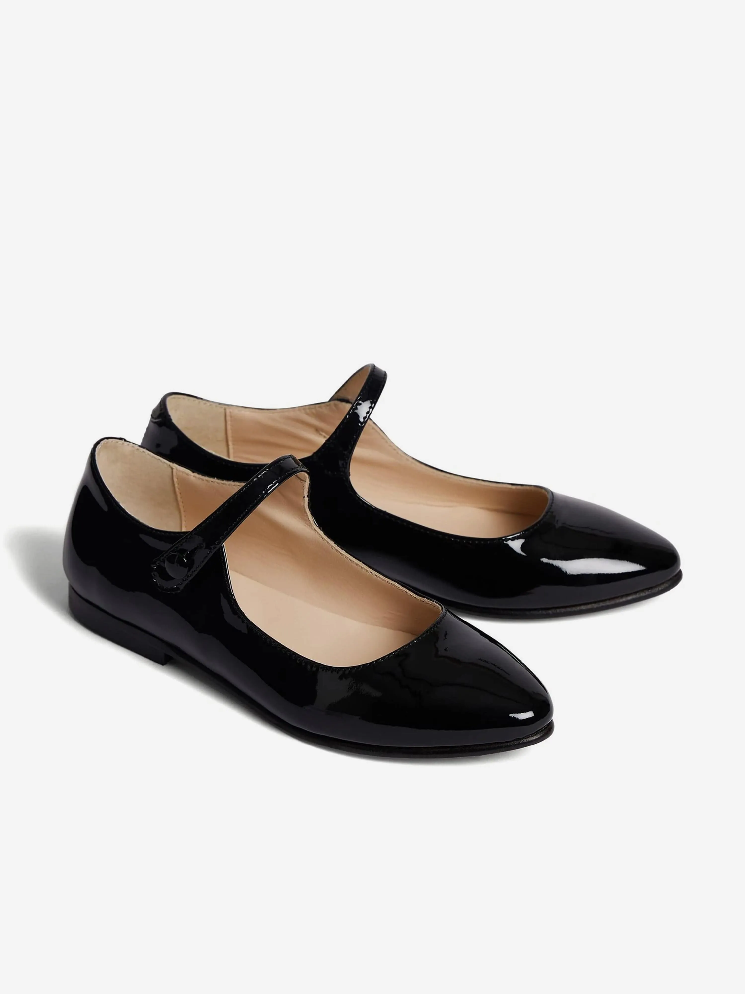 Luxury Black Leather Belinda Mary Jane Shoes for Girls by Bonpoint