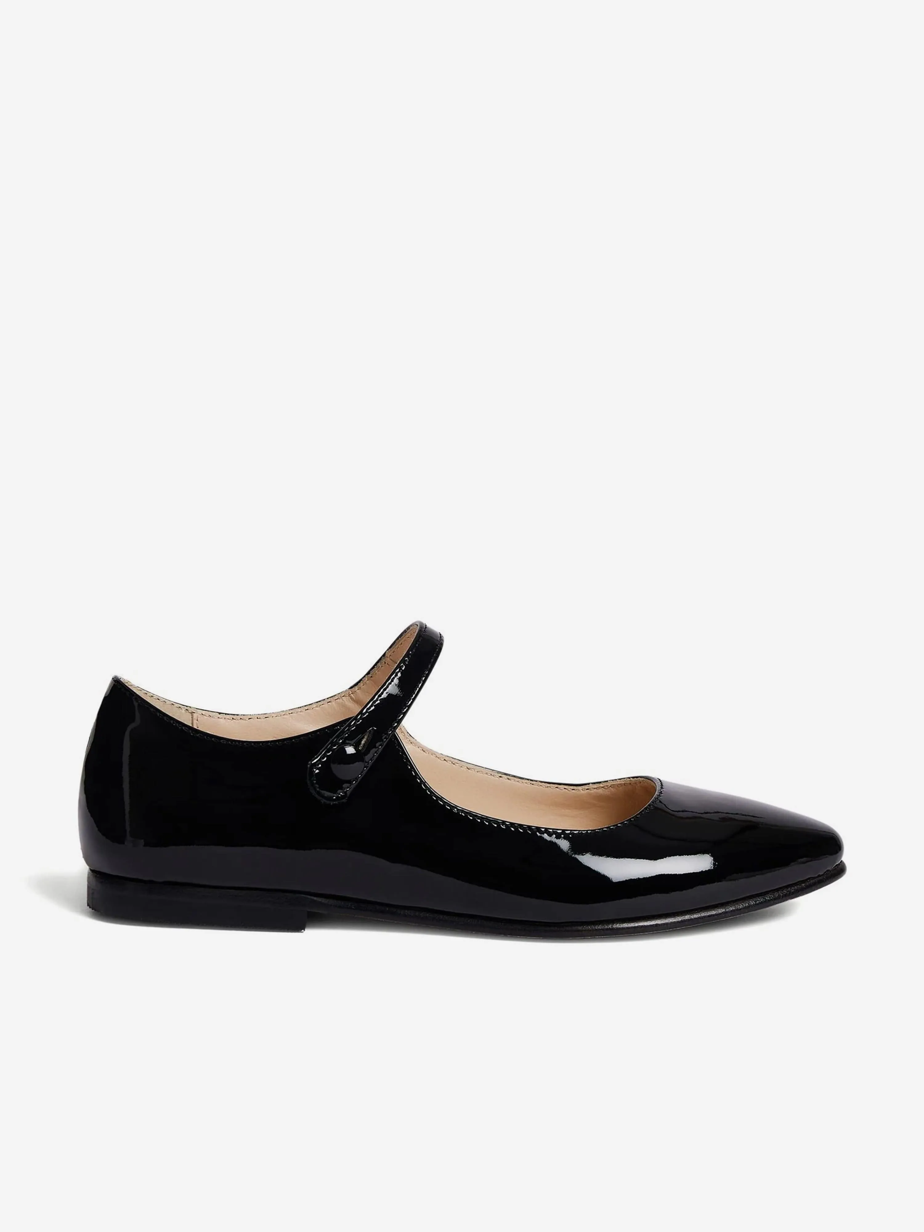 Luxury Black Leather Belinda Mary Jane Shoes for Girls by Bonpoint