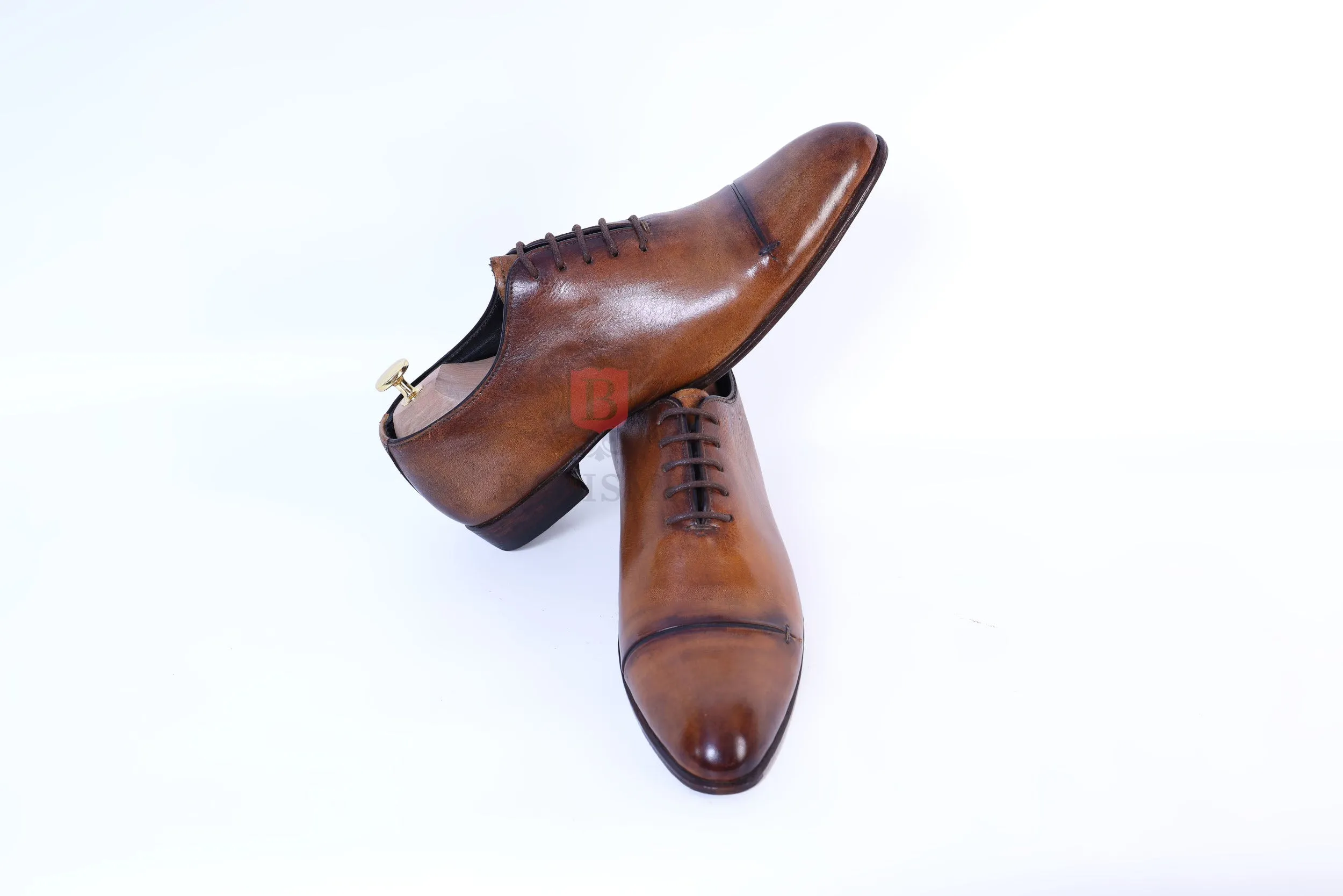 CEO II- Cognac Whole-cut Oxfords