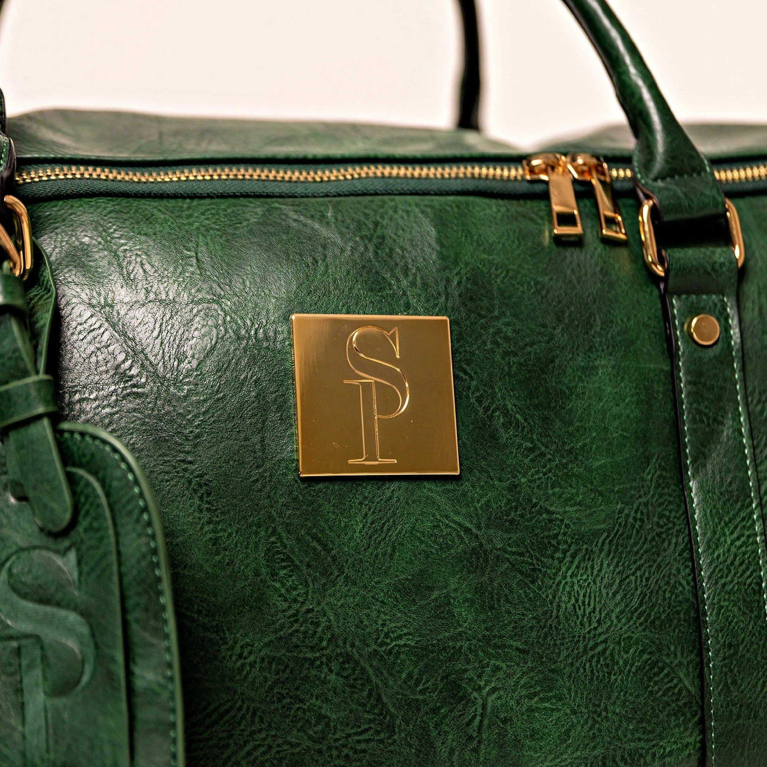 Emerald Green Luciano Leather Duffle Bag (New Weekender Design)