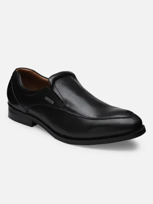 Ezok Men Black Leather Formal Shoes