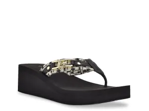 Guess Ediva wedge sandals, black