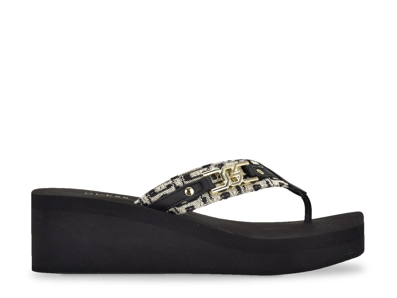 Guess Ediva wedge sandals, black