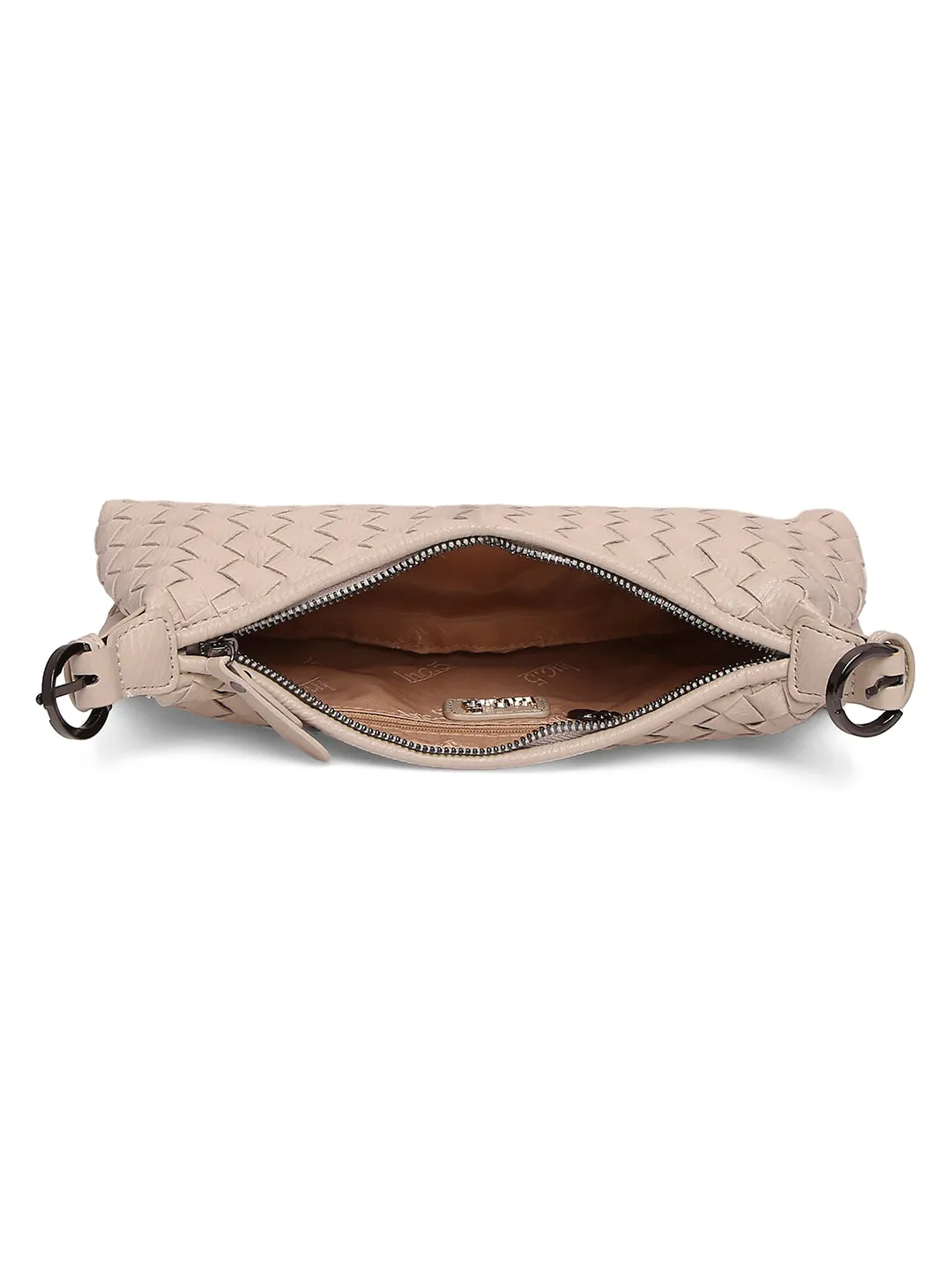 Inc.5 Women Beige Textured Sling Bag