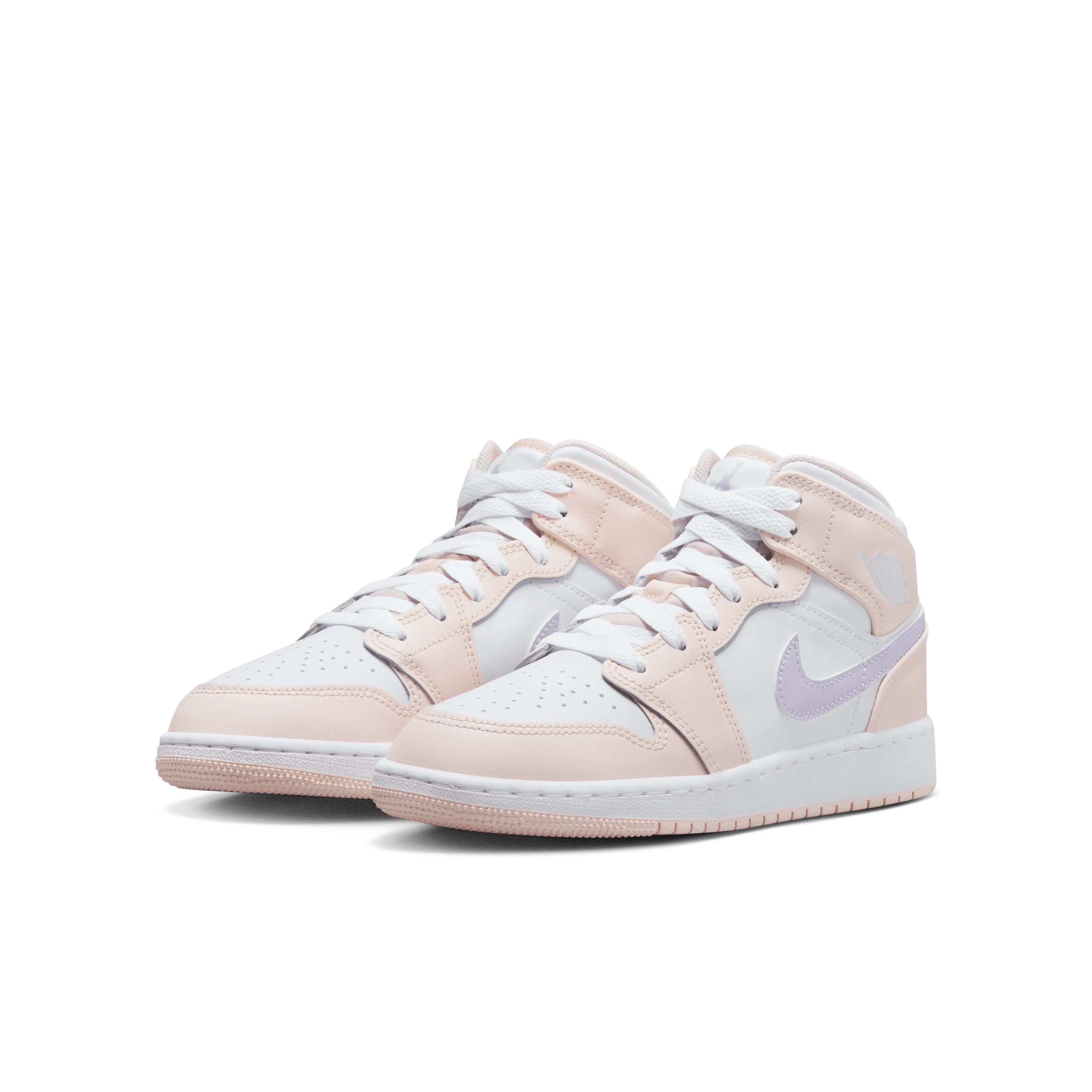 Jordan - Girl - GS Air Jordan 1 Mid - Pink Wash/Violet