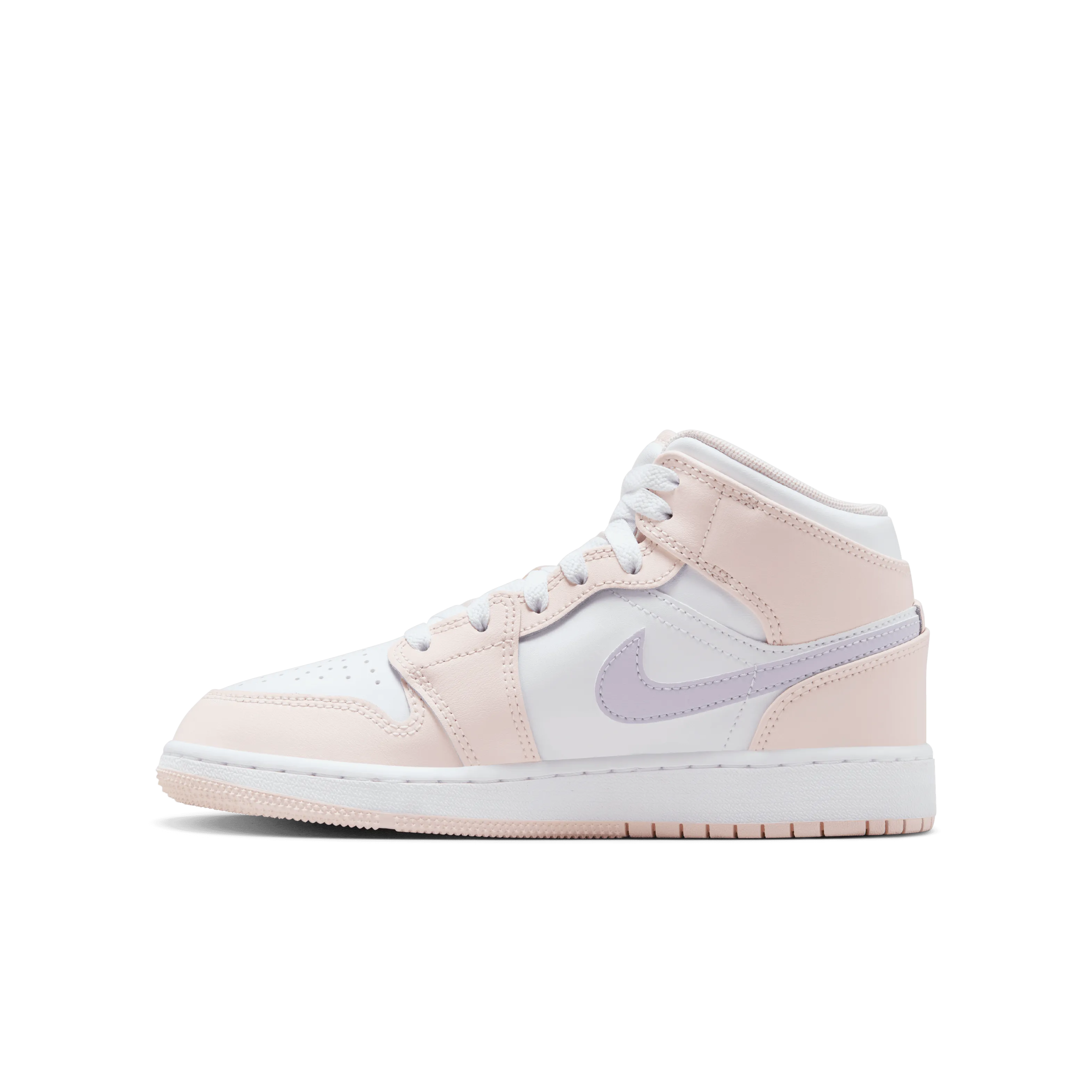 Jordan - Girl - GS Air Jordan 1 Mid - Pink Wash/Violet