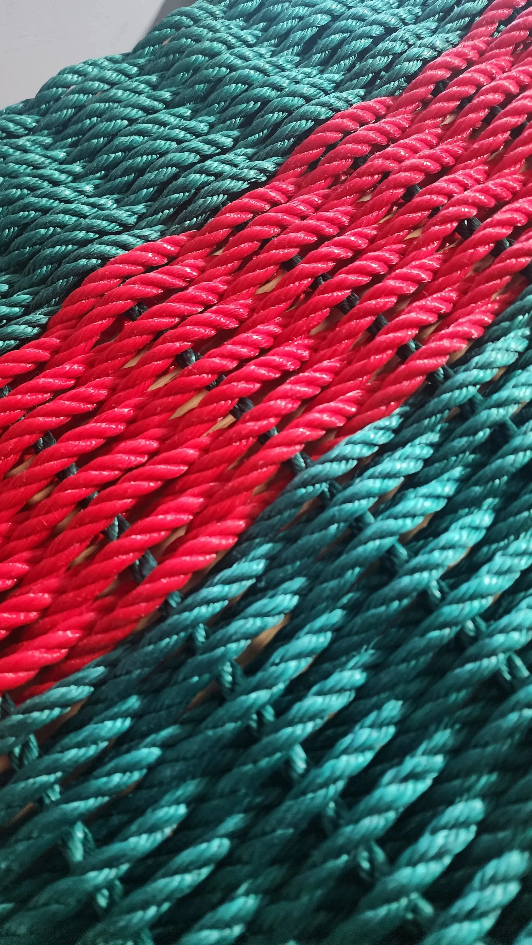 Lobster Rope Doormat Green and Red Christmas