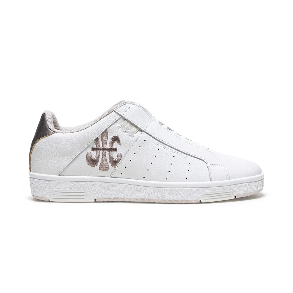 Men's Icon OG White Gold Logo Leather Sneakers 01942-008