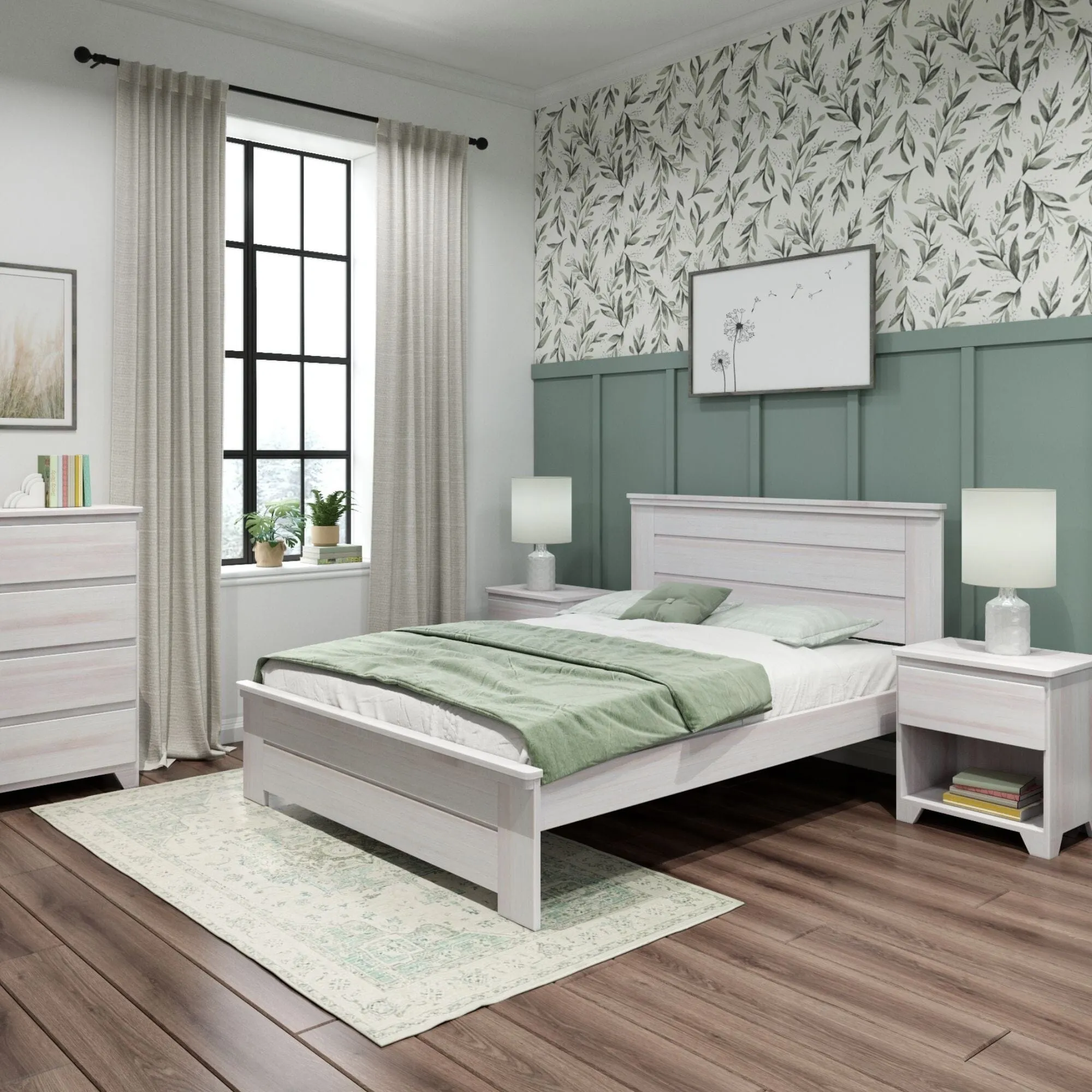 Modern Farmhouse Queen Panel Bed