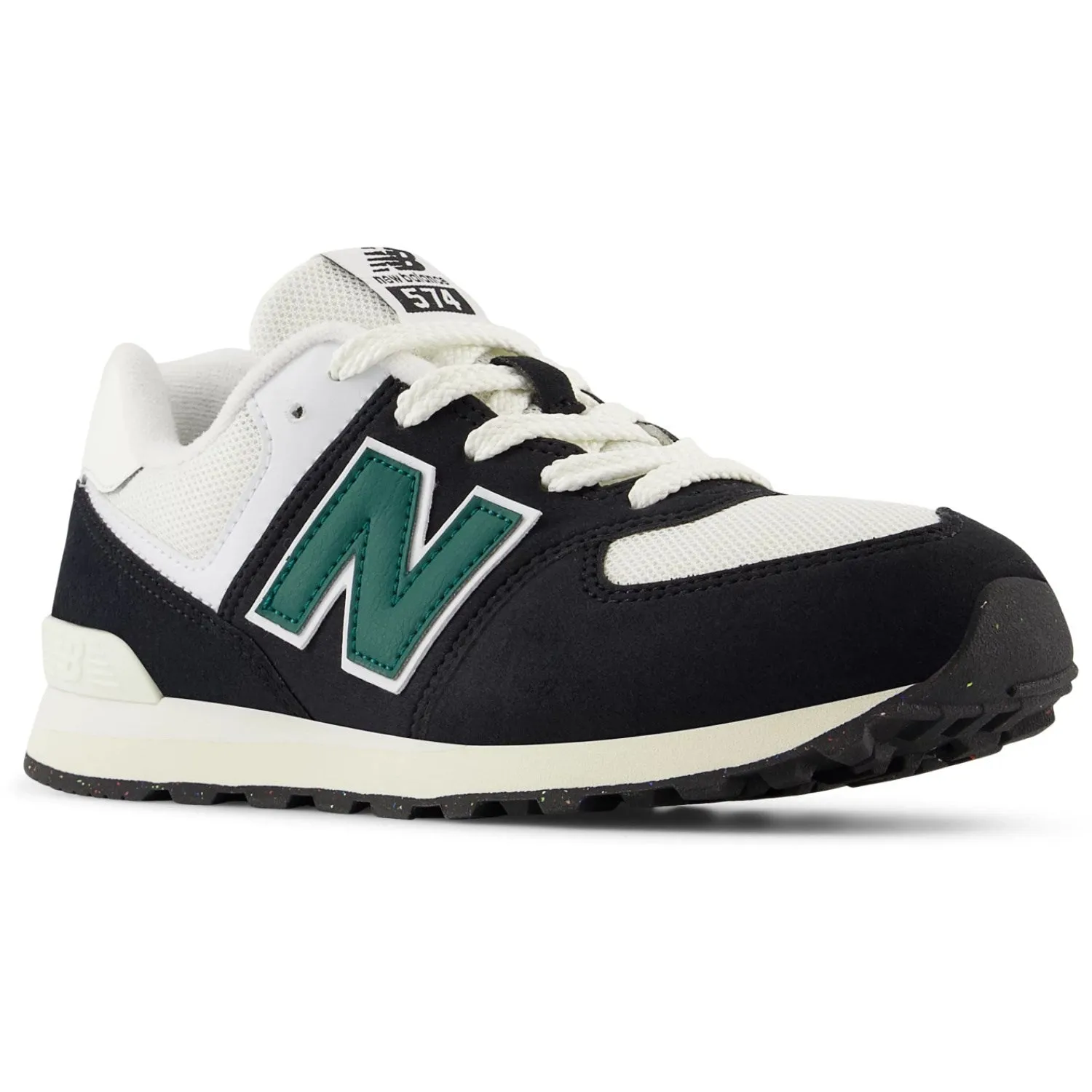 New Balance Black 574 Kids Lace Sneakers