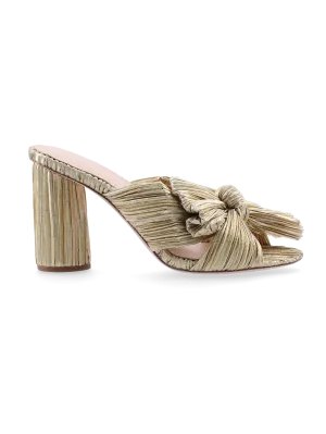 penny pleated bow mules