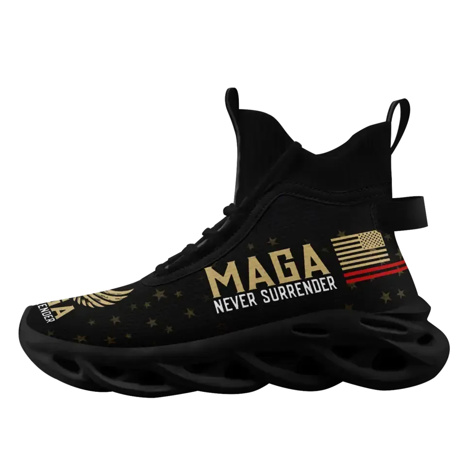 Personalized Proud Sneakers, Custom Trump Design, MAGA Shoes, Glow at Night Shoe