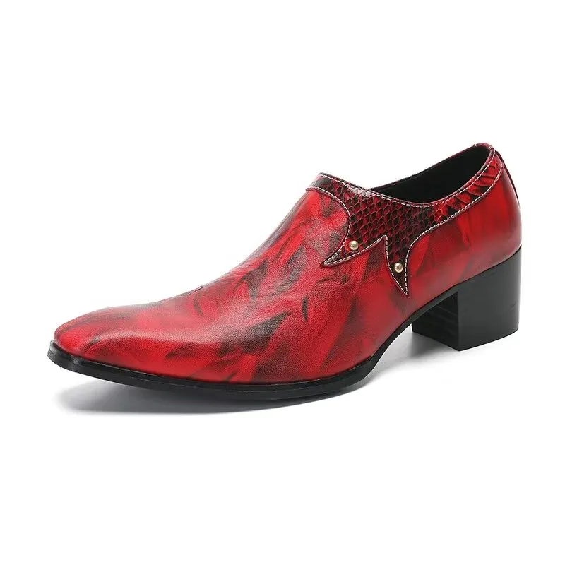 Refined Luxe Square Toe Leather Slip-on Dress Shoes