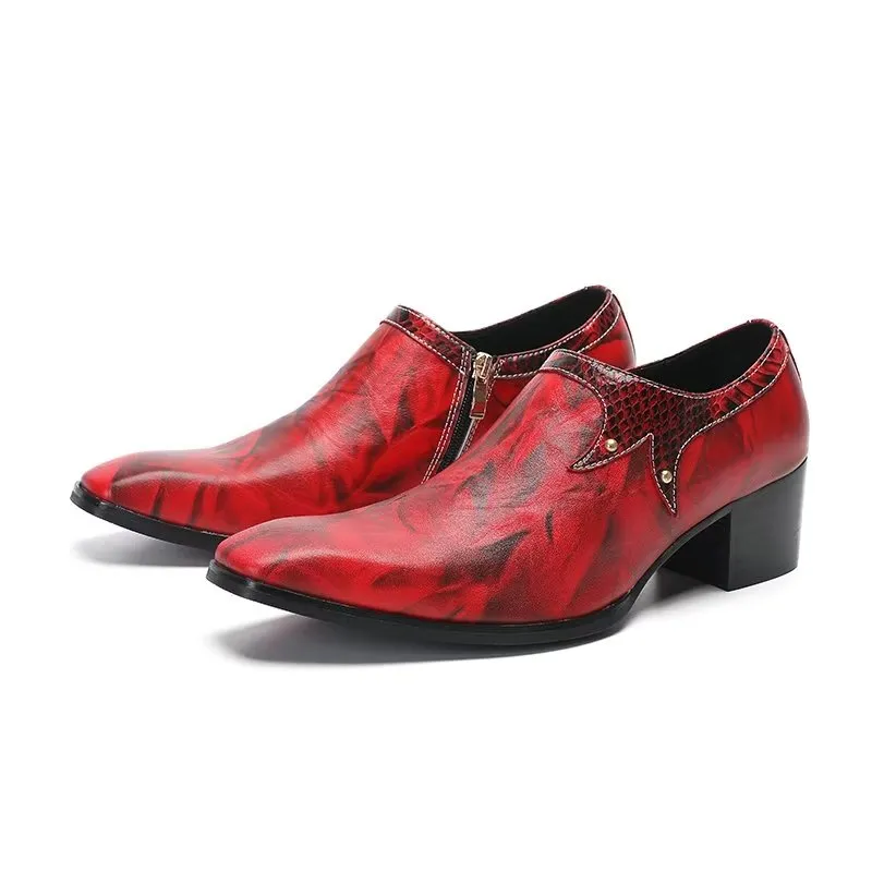 Refined Luxe Square Toe Leather Slip-on Dress Shoes