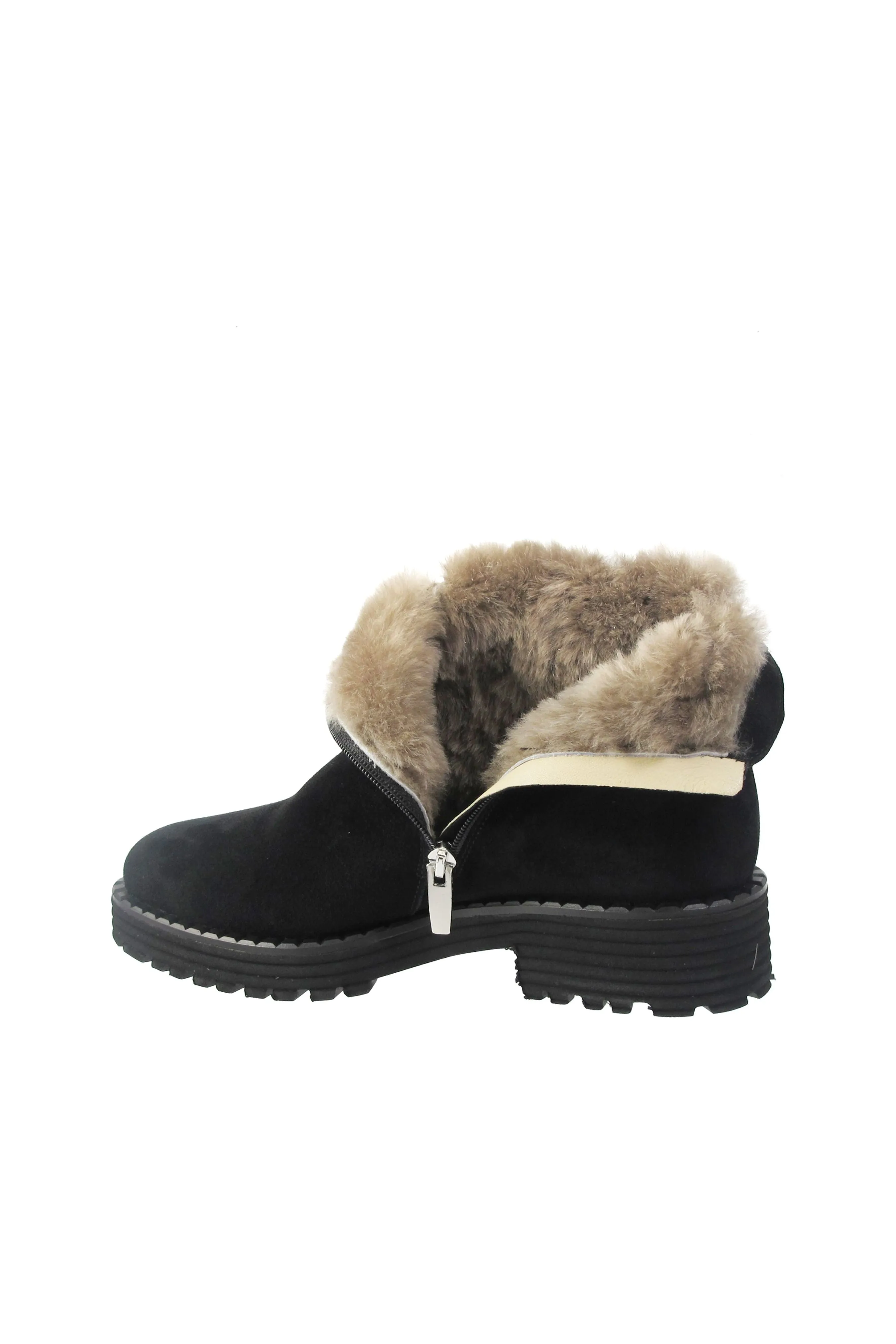 Ron White Braelyn Weatherproof Shearling Lined Suede Bootie | Onyx | Clearance Final Sale