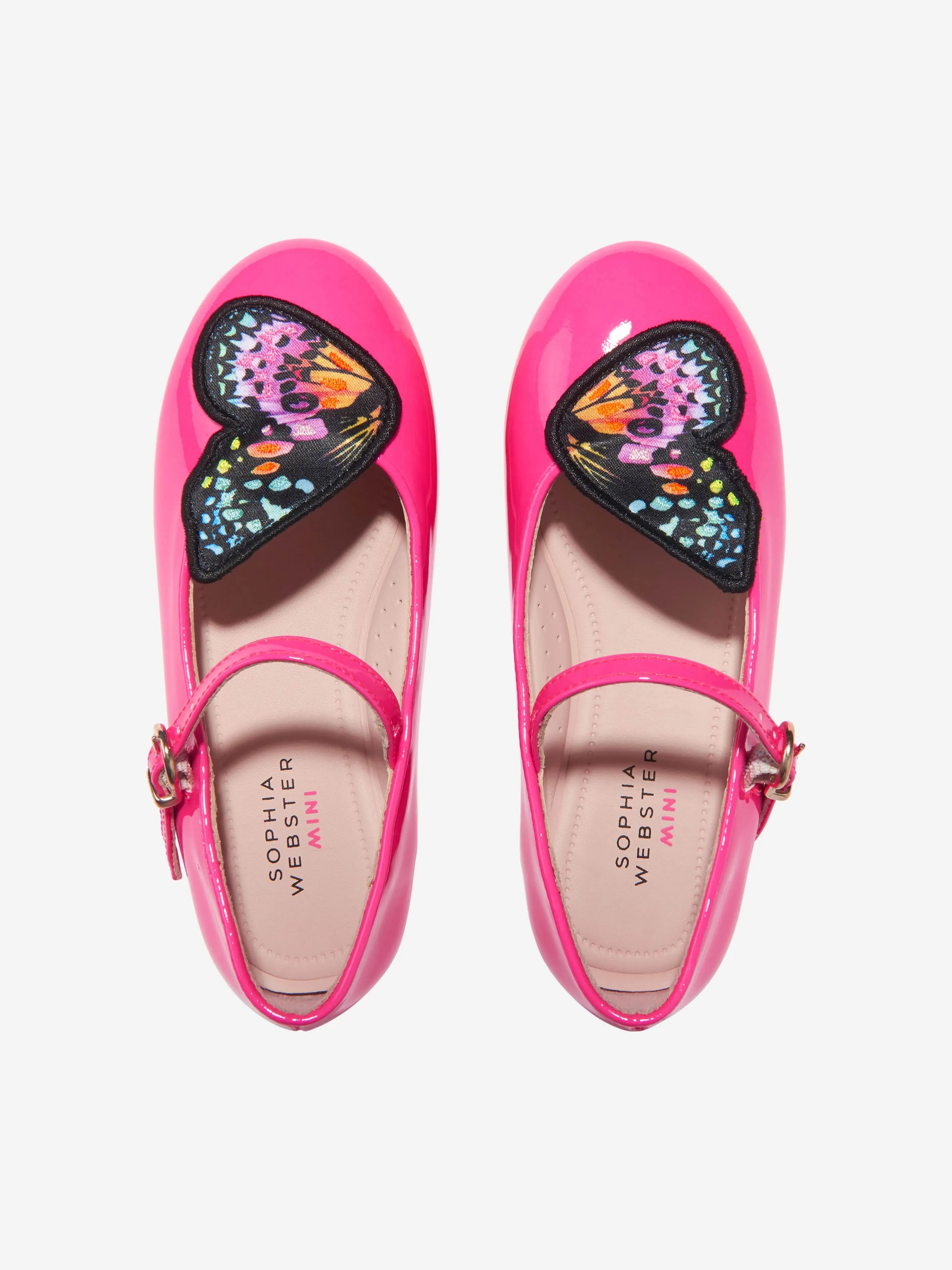 Sophia Webster Girls Leather Embroidered Butterfly Shoes