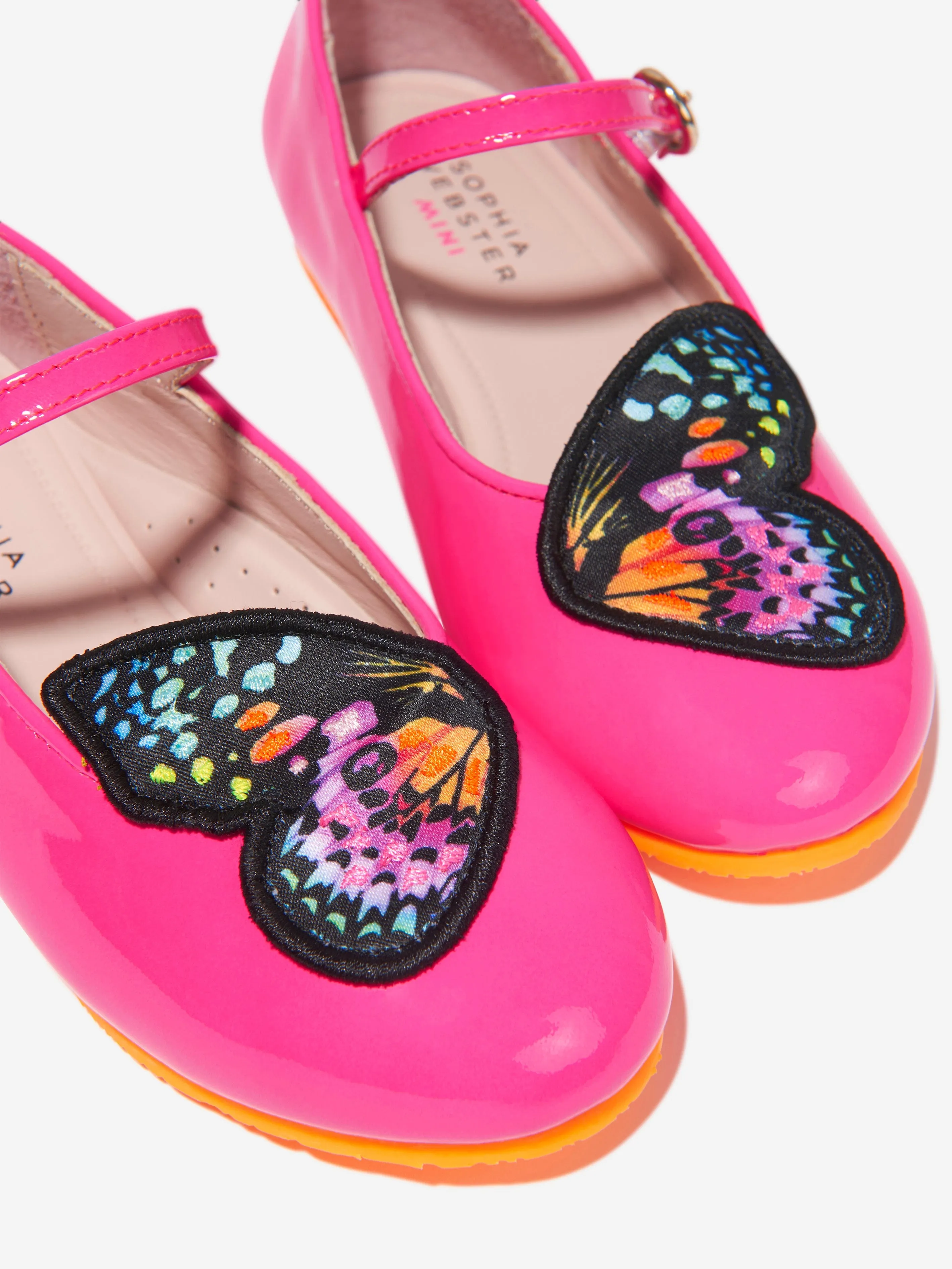 Sophia Webster Girls Leather Embroidered Butterfly Shoes