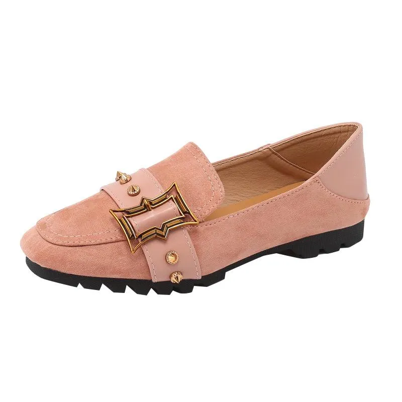 Spring Korean Style All-match British Style One-step Women's Flat Shoes