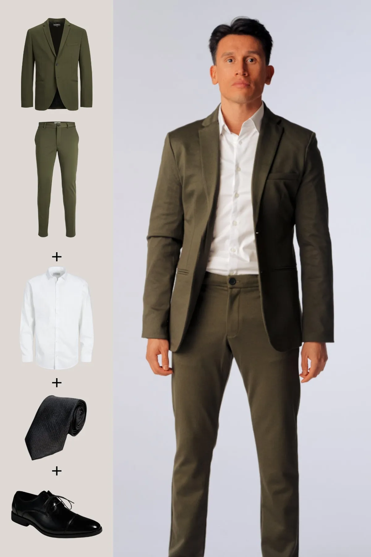 The Original Performance Suit (Dark Green)   Shirt, Tie & Derby Shoes - Package Deal