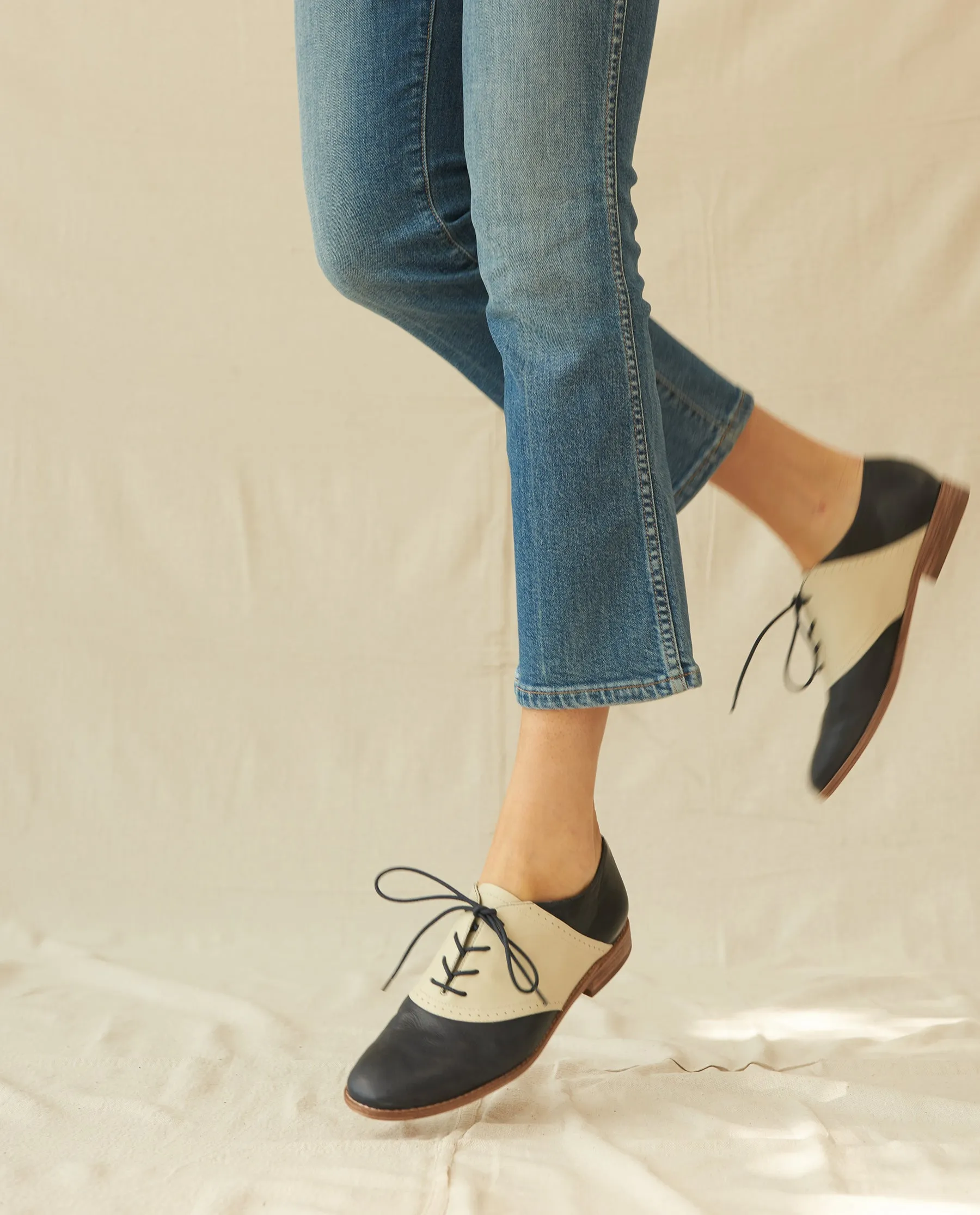 The Saddle Shoe. -- Navy And Vanilla