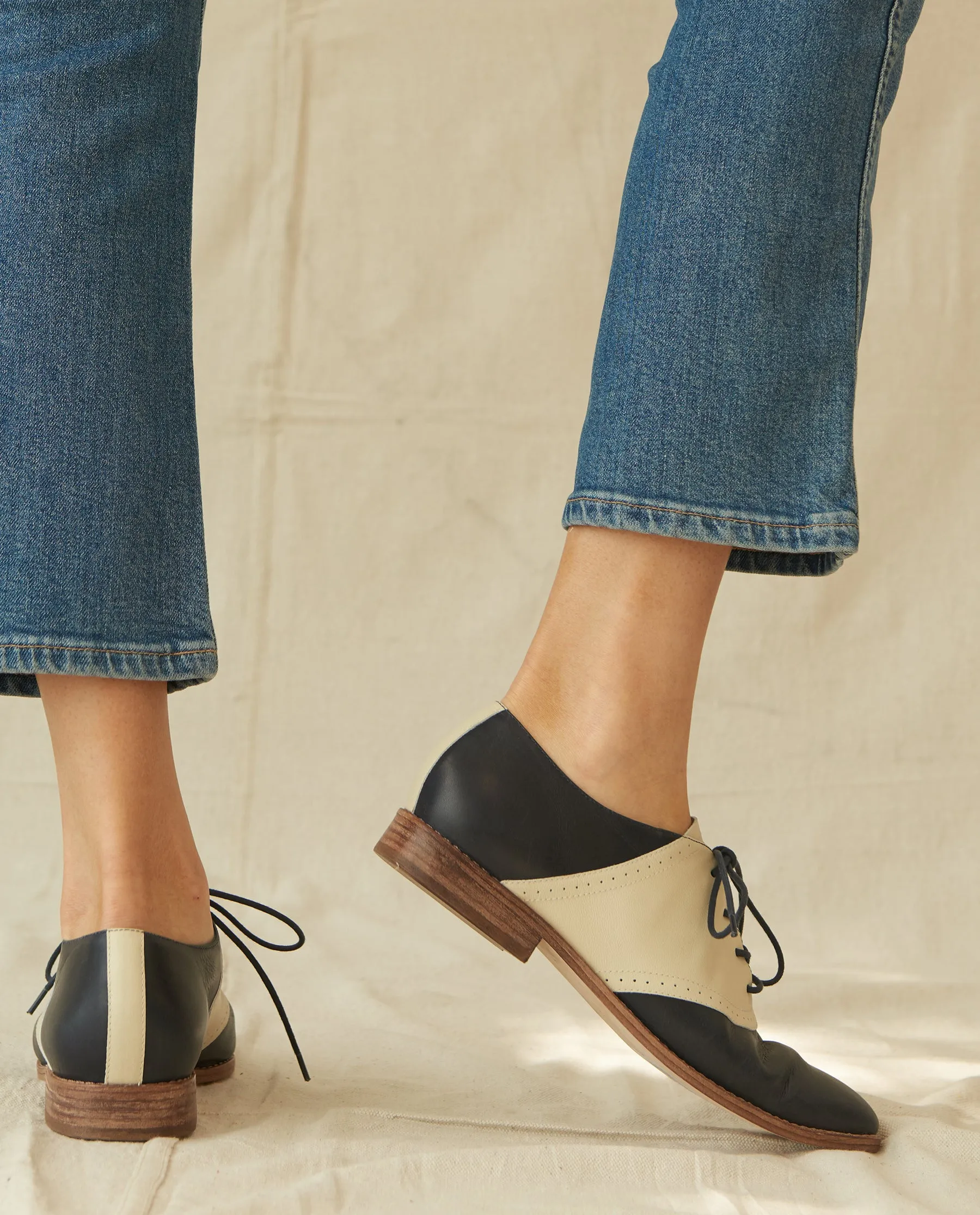 The Saddle Shoe. -- Navy And Vanilla