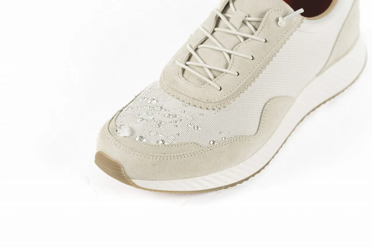 Waterproof cow suede and nylon mesh mens sneakers | DN1002