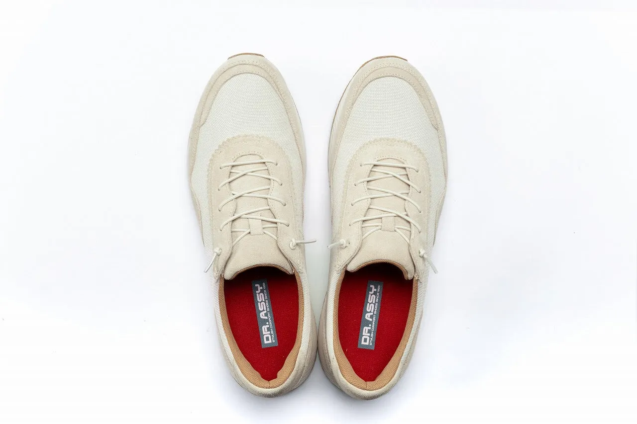 Waterproof cow suede and nylon mesh mens sneakers | DN1002