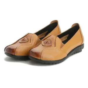 Women Shoes Slip On Leather Loafers